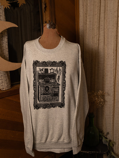 Cozy Stove Crewneck in Grey