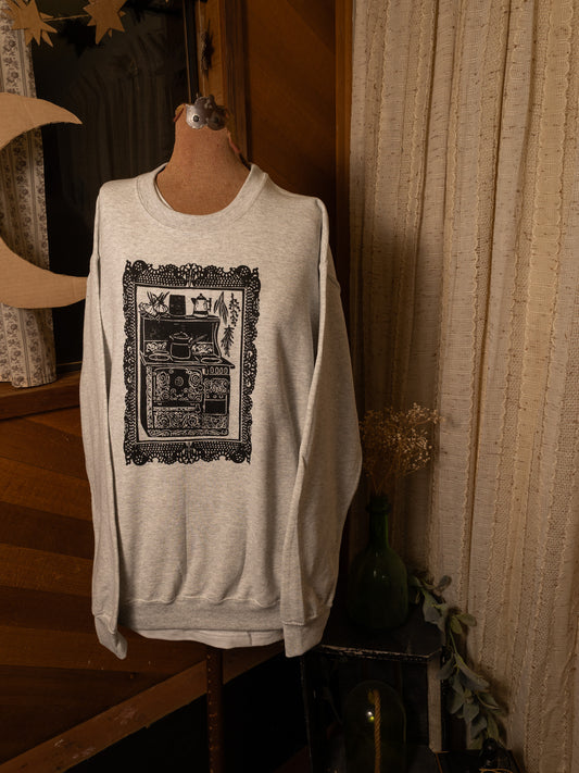 Cozy Stove Crewneck in Grey