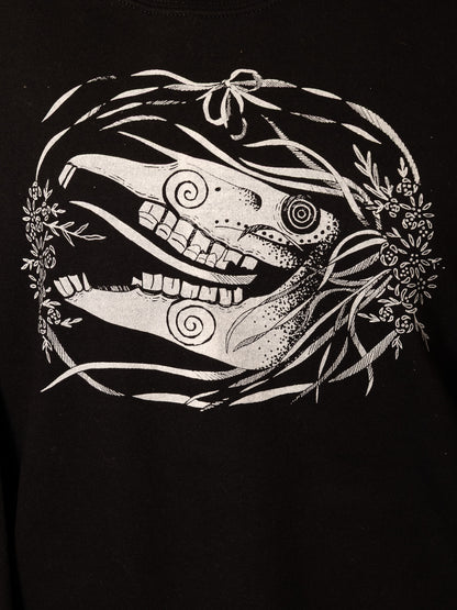 Mari Lywd Crewneck in Pitch Black