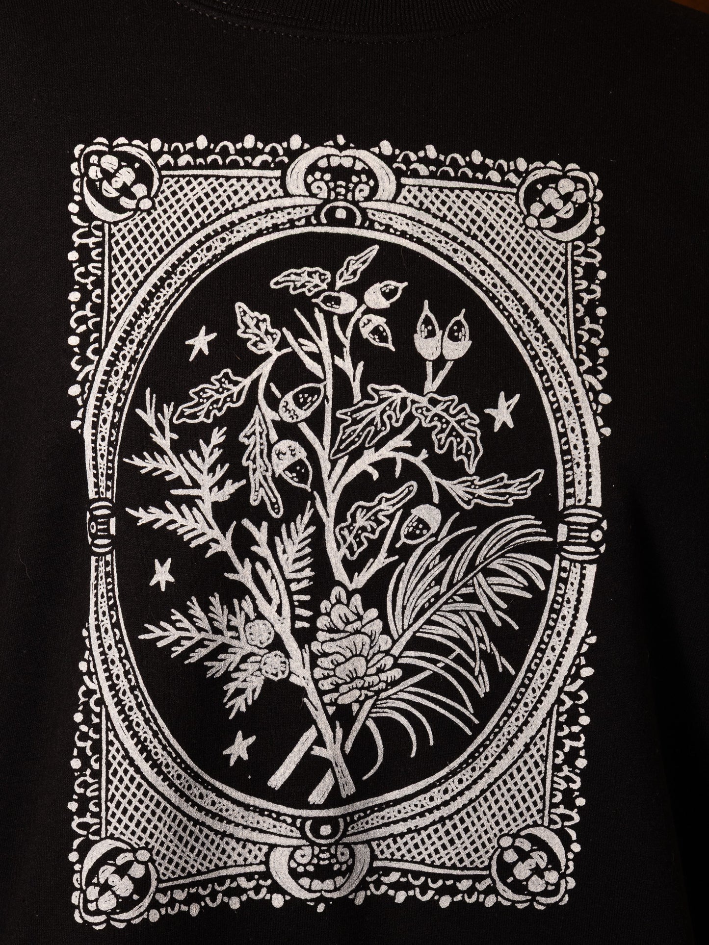 Winter Branches Crewneck in Pitch Black