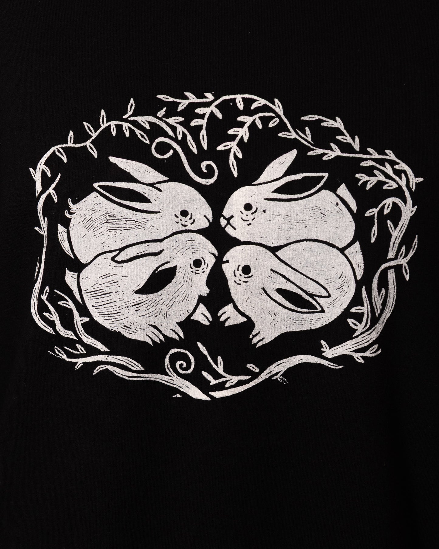 Bunnies Crewneck in Pitch Black