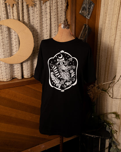 Raccoon T-Shirt in Pitch Black