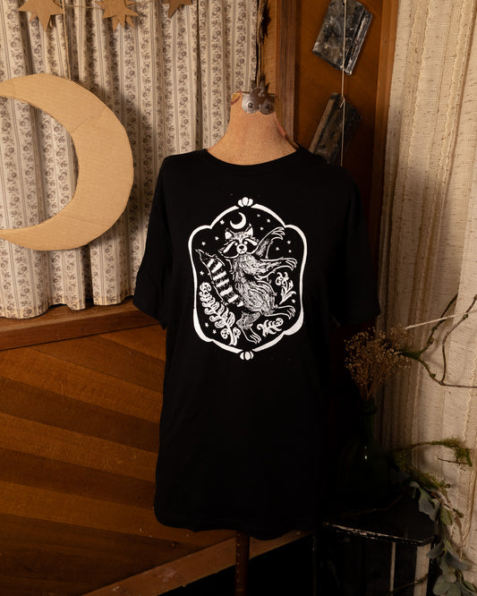 Raccoon T-Shirt in Pitch Black