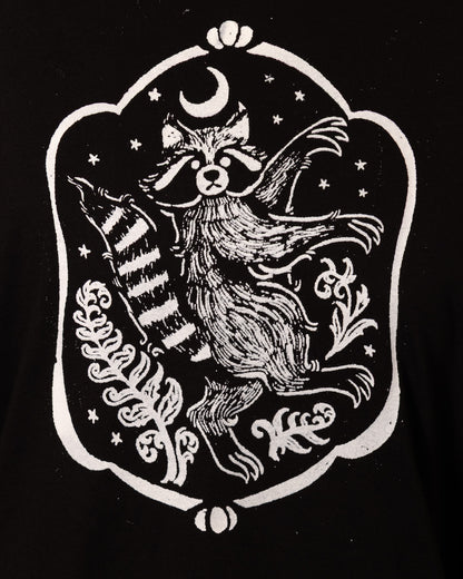 Raccoon T-Shirt in Pitch Black
