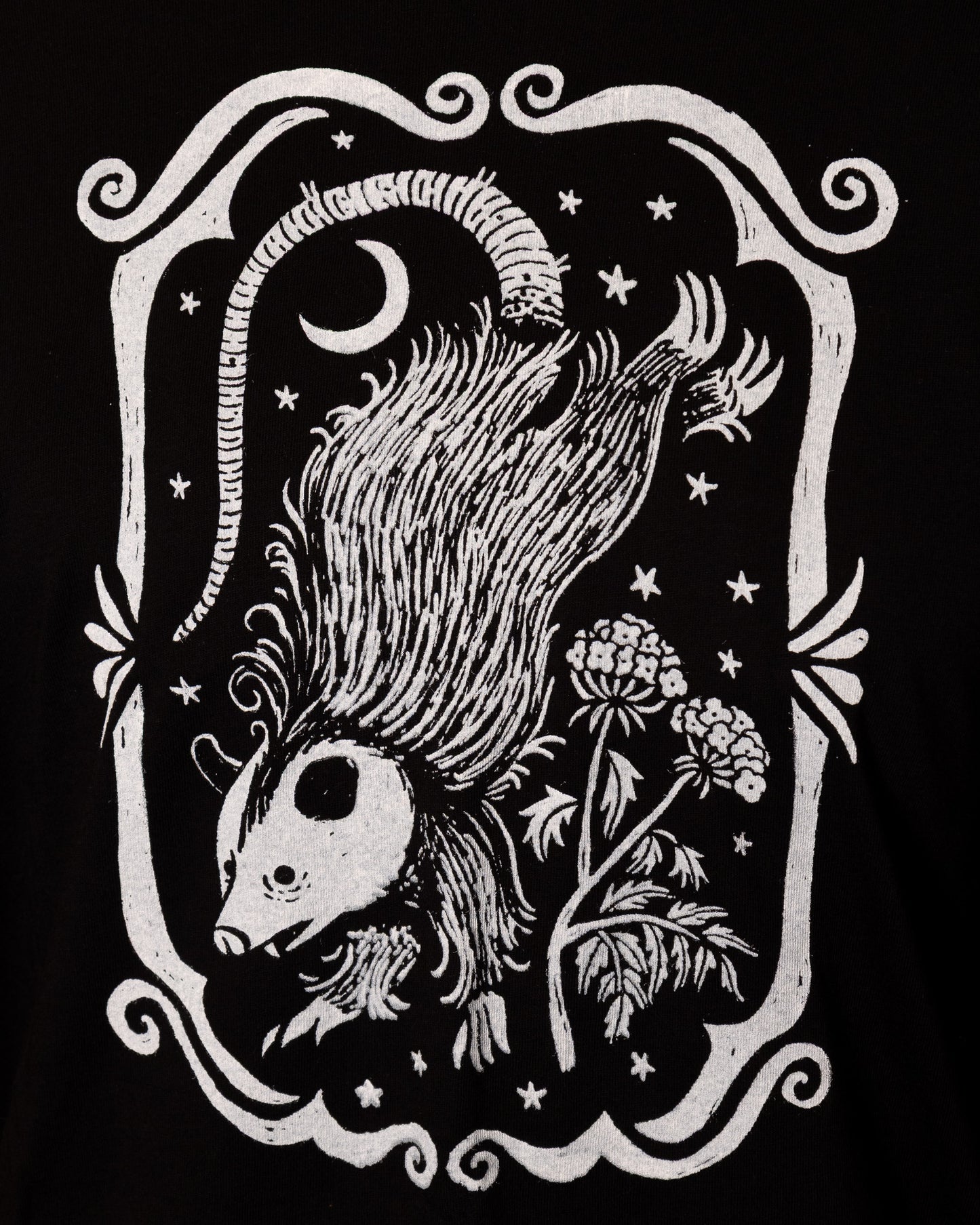 Opossum T-Shirt in Pitch Black