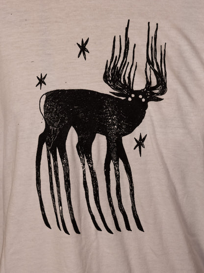 Headlight Deer T-Shirt in White