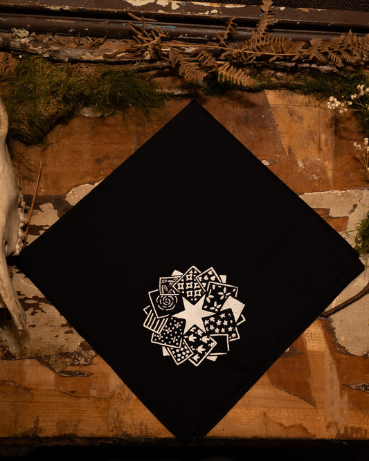 Quilt Star Bandana in Pitch Black