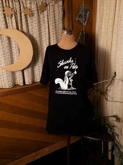 Skunks As Pets T-Shirt in Pitch Black
