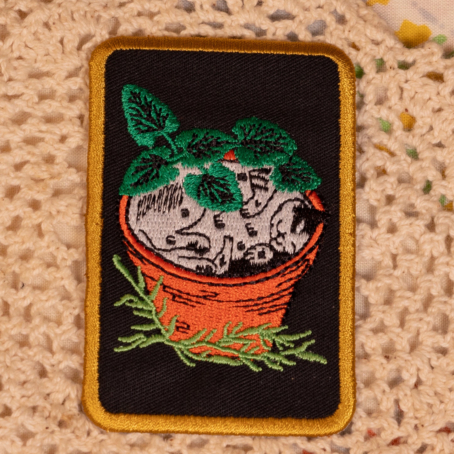 Potted Cat Embroidered patch