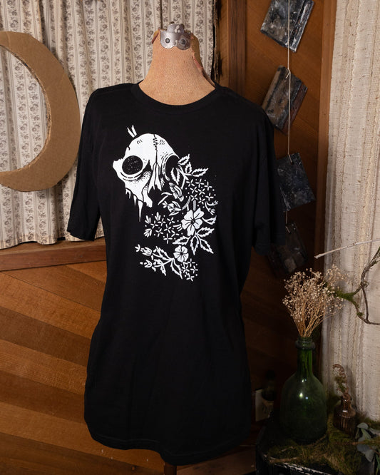 Skull T-Shirt in Pitch Black