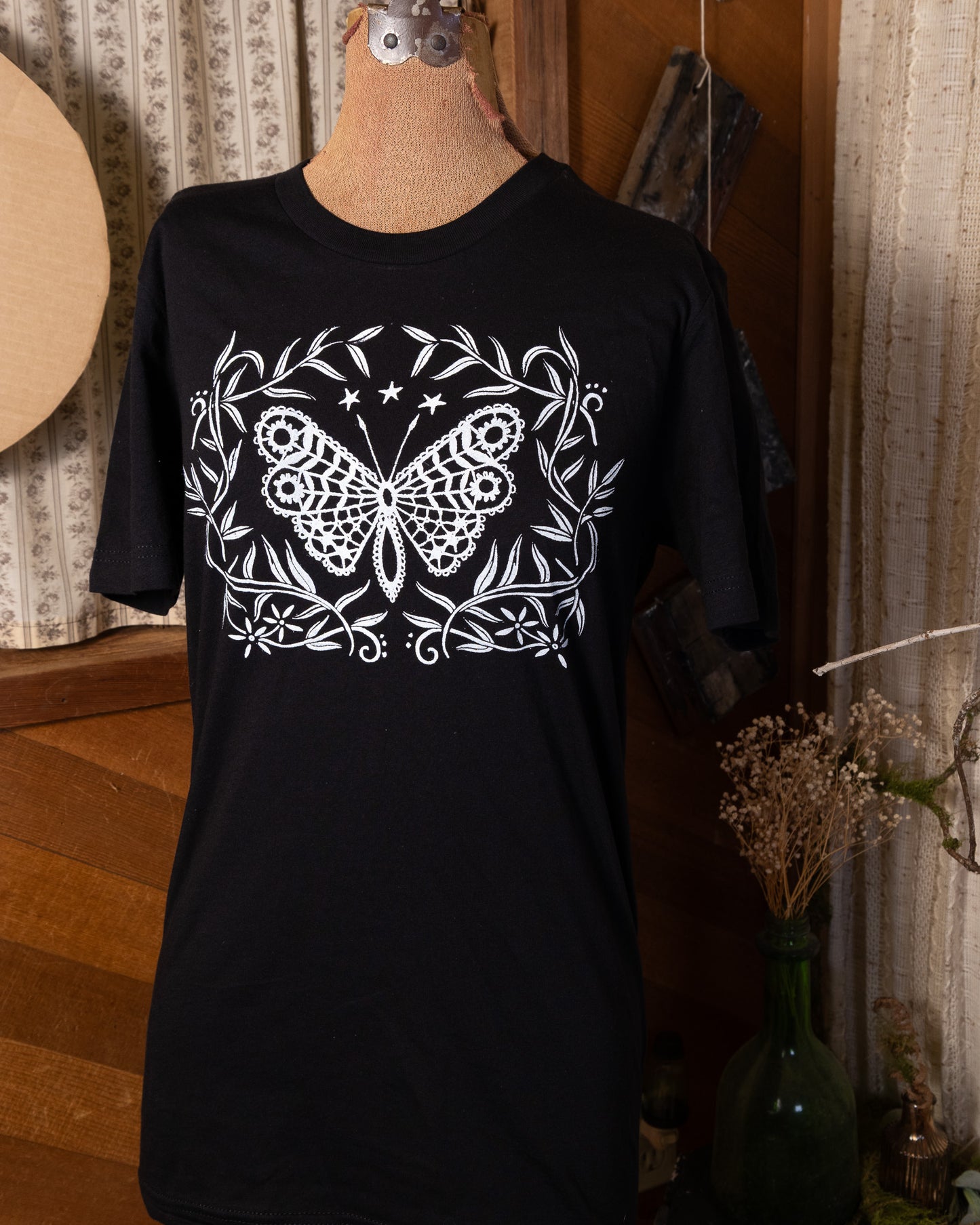Moth T-Shirt in Pitch Black