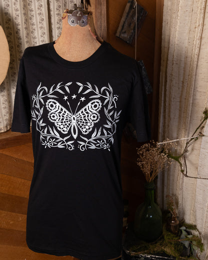 Moth T-Shirt in Pitch Black
