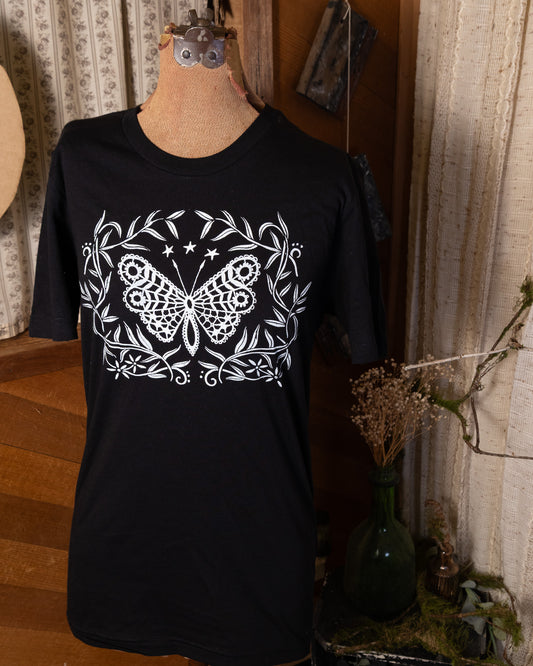 Moth T-Shirt in Pitch Black