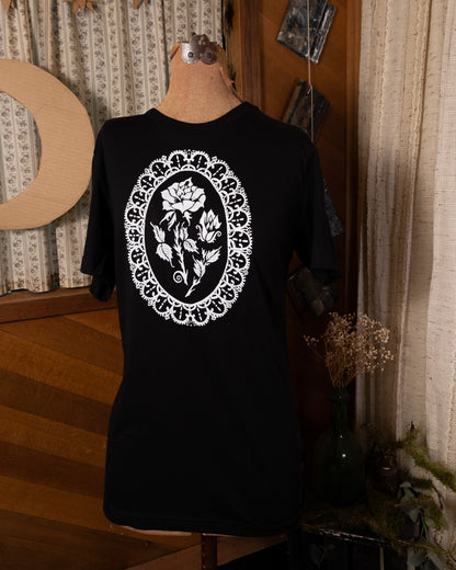 Rose T-Shirt in Pitch Black