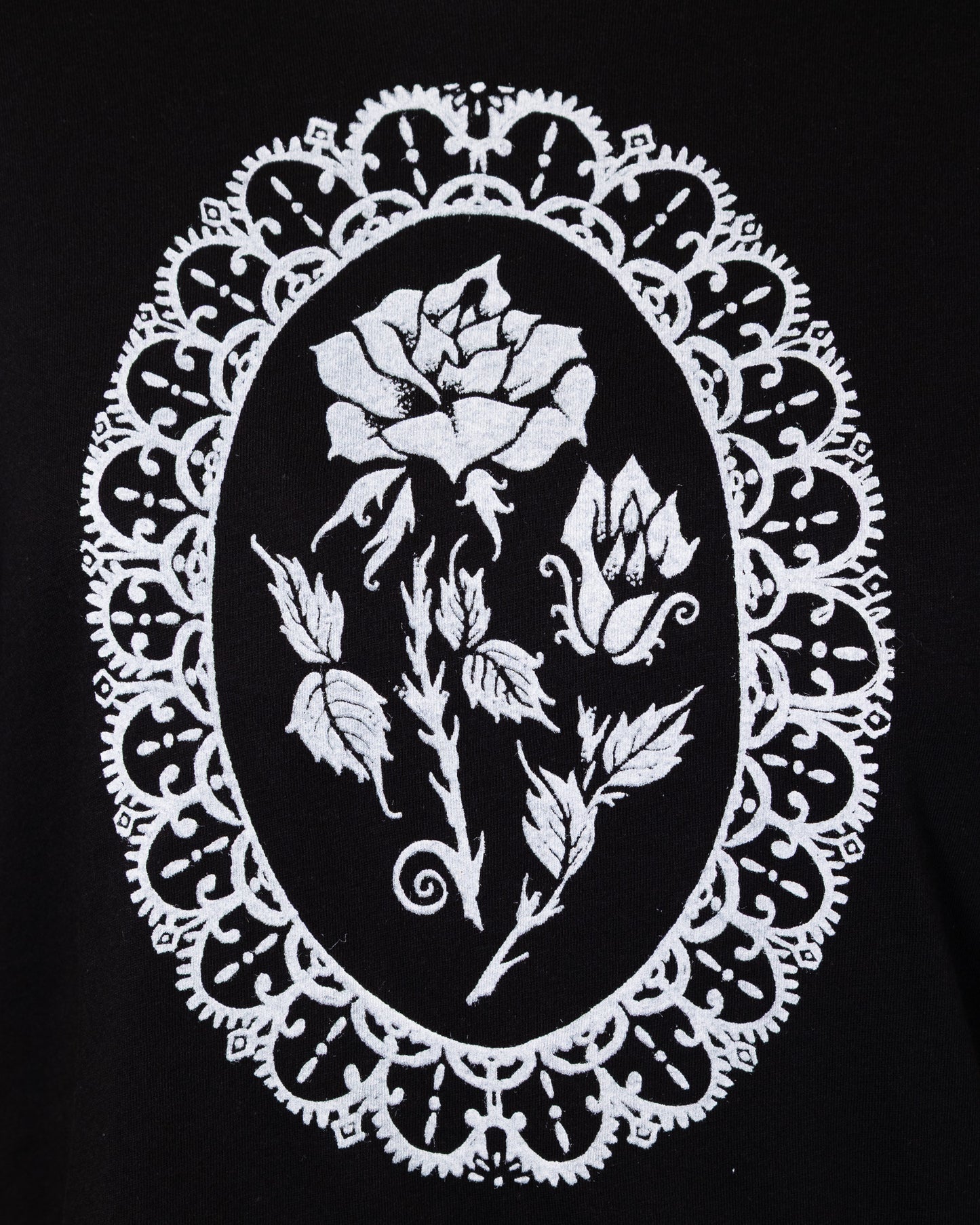Rose T-Shirt in Pitch Black