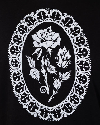 Rose T-Shirt in Pitch Black