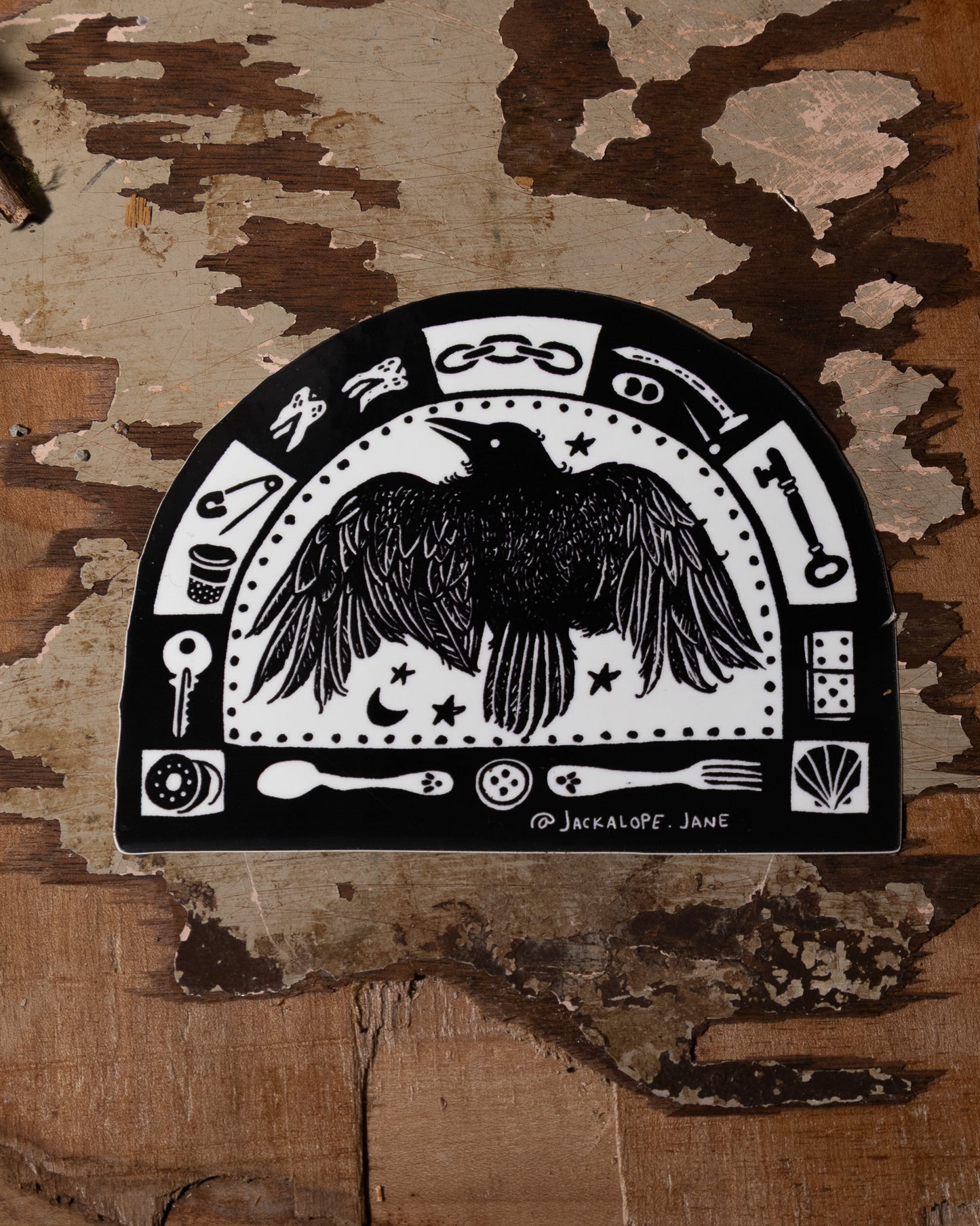 Trinket Crow Sticker