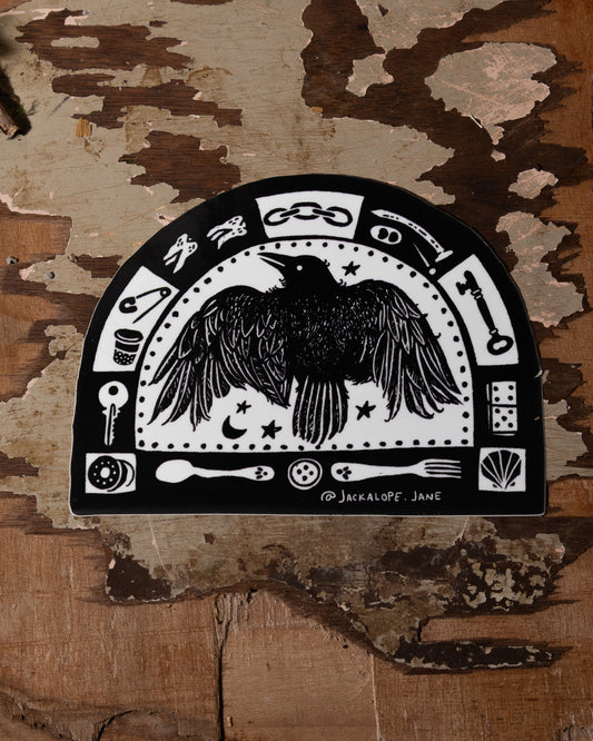 Trinket Crow Sticker