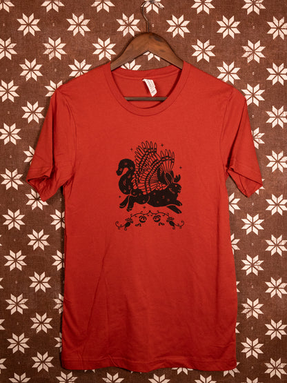 Wolpertinger T-Shirt in Amanita Red