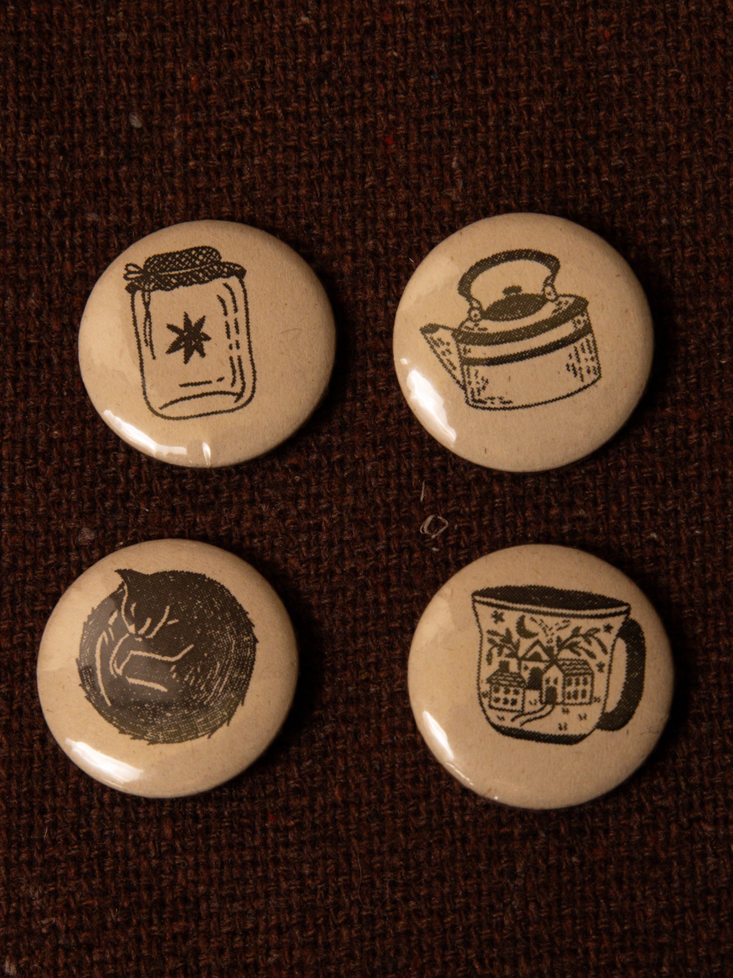 Cozy Pinback Button Pack