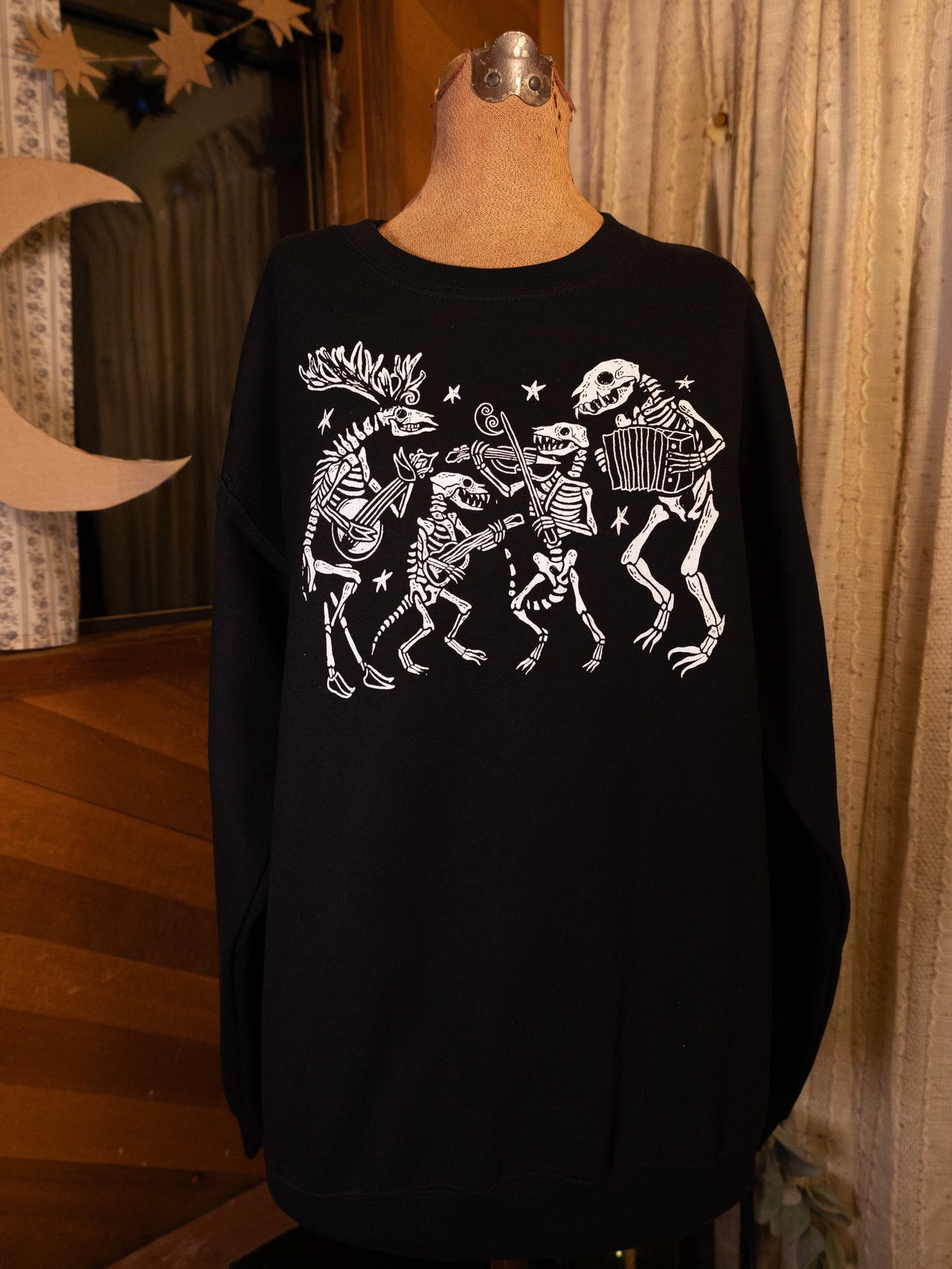Boney Band Crewneck in Pitch Black