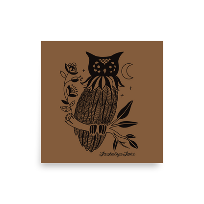 Scandi Owl Print