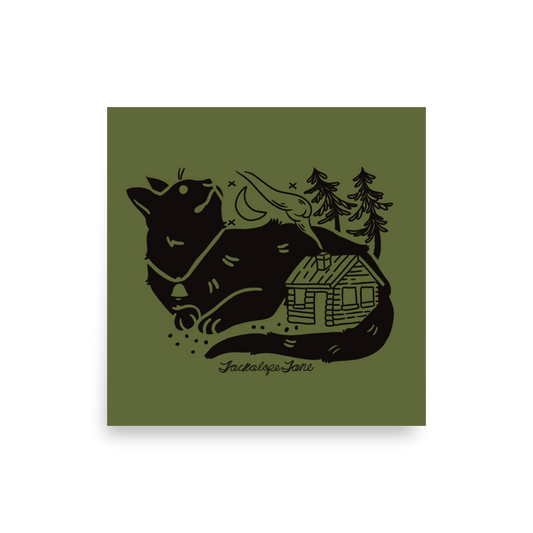 Cabin Cat Print