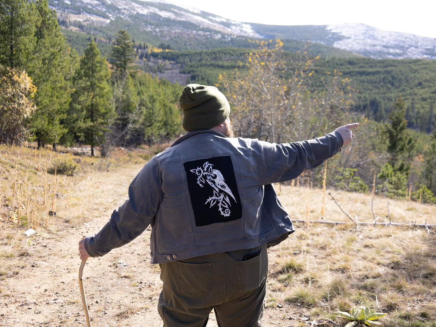 Crow Skull Back Patch